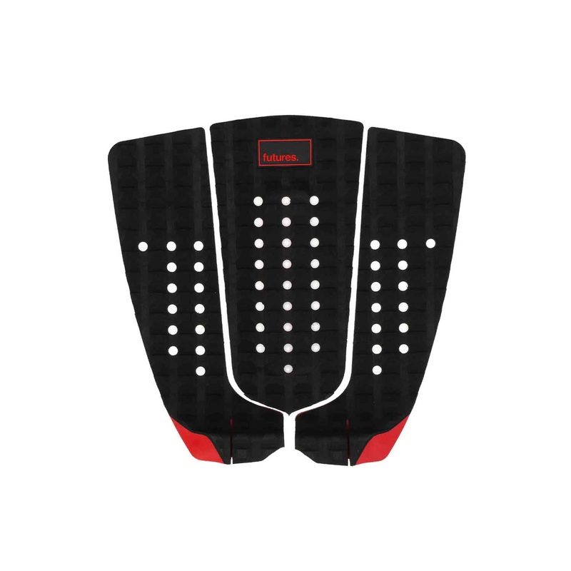 Futures Fins Jordy Signature 3PC Square Grid Traction Pad – BLACK/RED