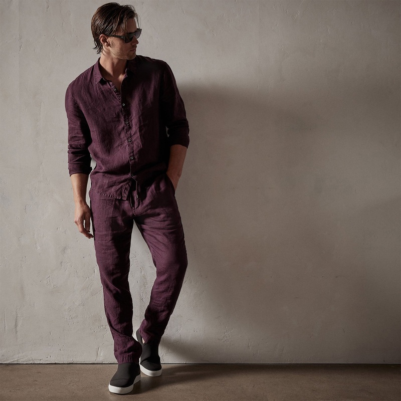 Lightweight Linen Pant – Eggplant