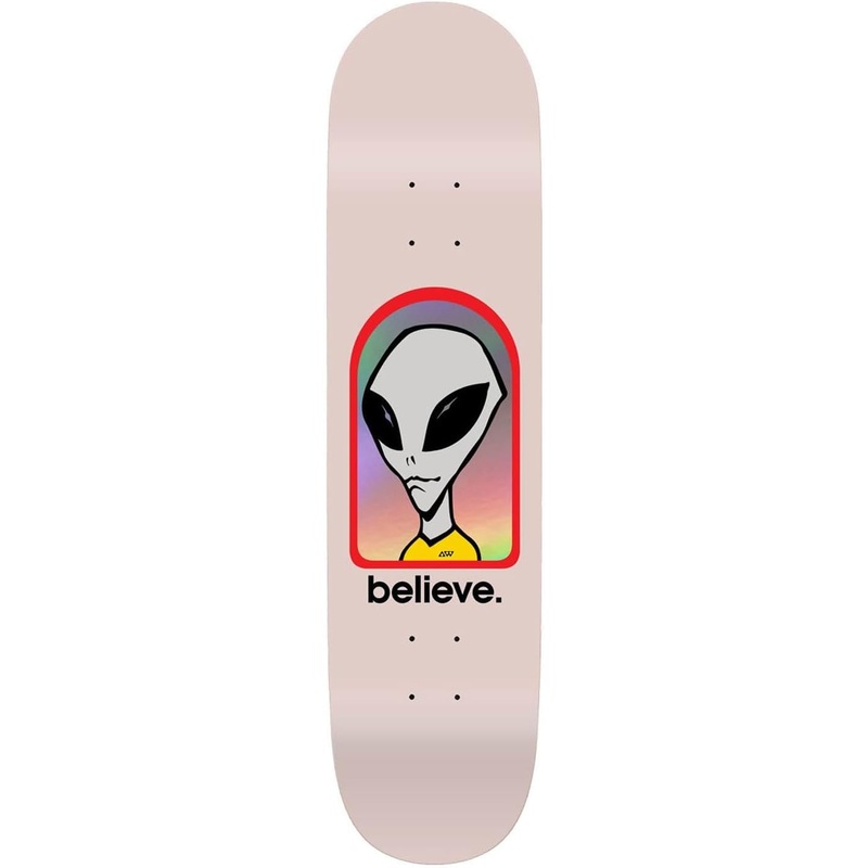 Alien Workshop Skateboard Deck Believe Hologram Pink 8.0″ x 31.625″