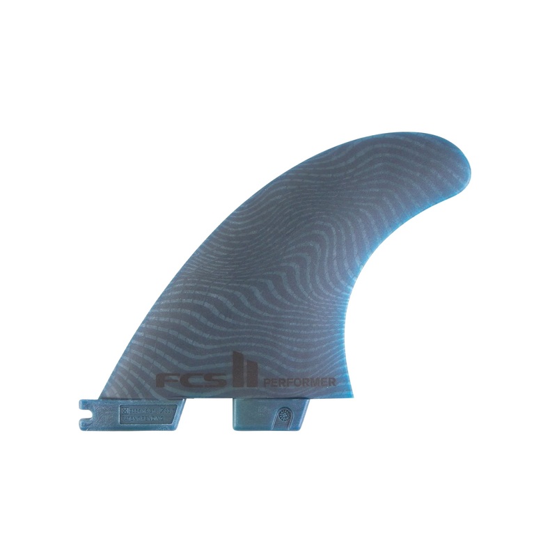 FCS II Performer Neo Glass Tri Surfboard Fins – Small/Blue