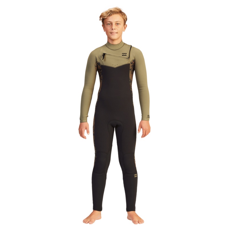 Billabong 403 Boys Revolution Wetsuit-Military