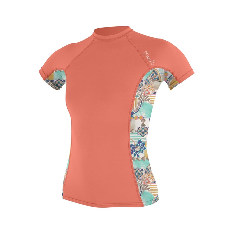 O’Neill Womens Side Print SS Rash Guard In Nectar Zephora