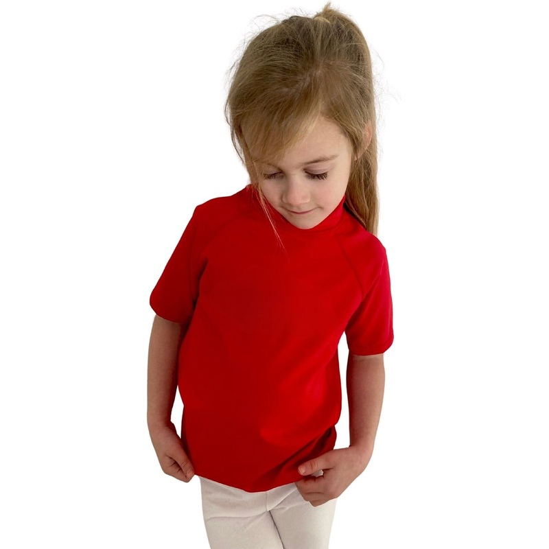 Tiki Kids S/S Rash Vest No Logo Red