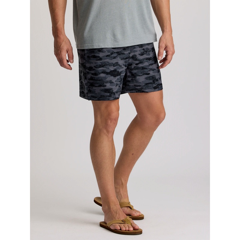 Free Fly Lined Active Breeze 5.5″ Shorts-Seasmoke Camo Black