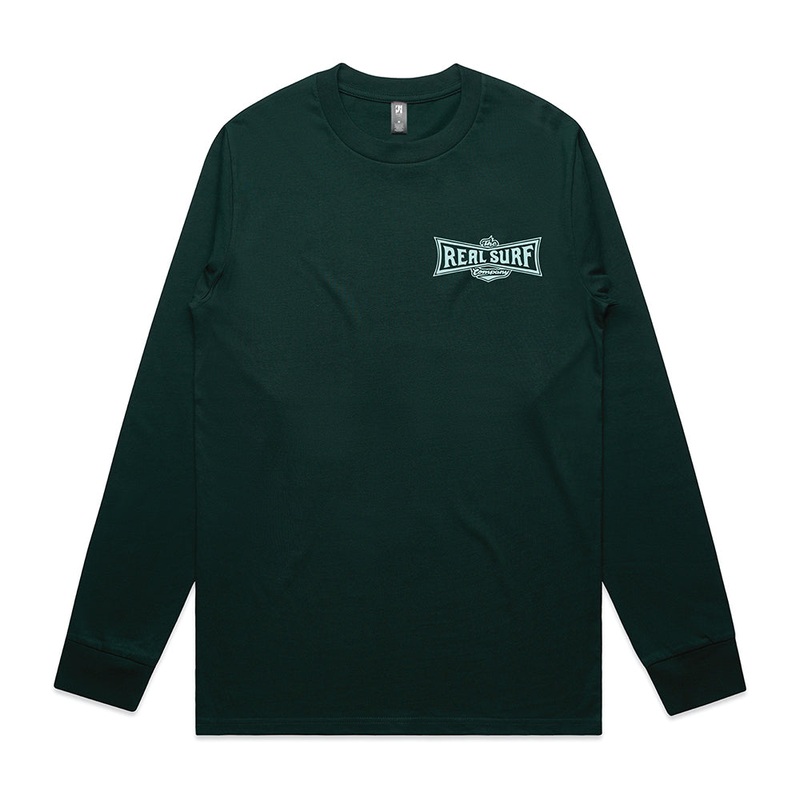 REAL SURF CLASSIC LOGO L/SL TEE – PINE