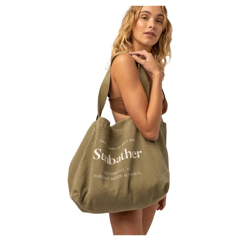 Rhythm Sunbather Tote Bag – Washed Olive