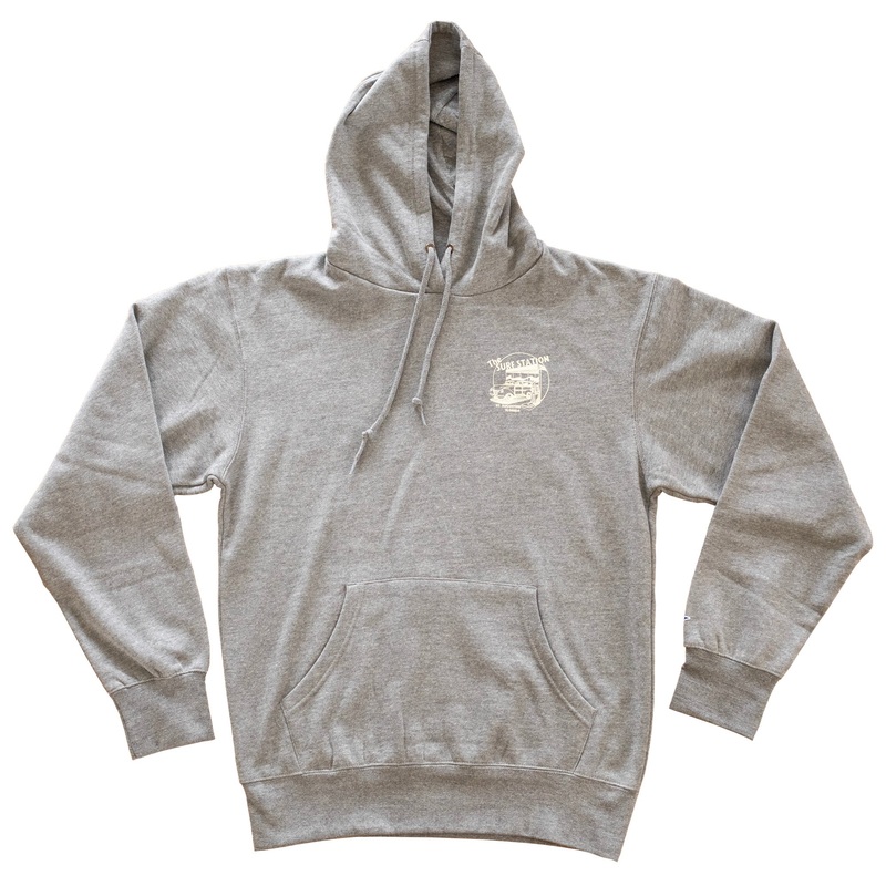 Surf Station Circle Woody Men’s Hoodie – Grey