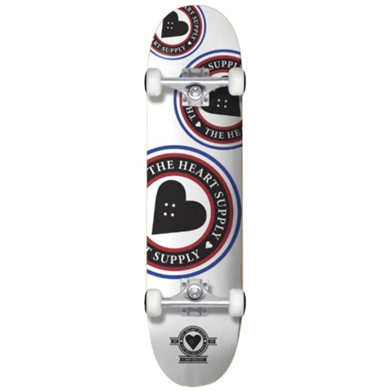 The Heart Supply Orbit Logo 8.0″ Complete Skateboard – White
