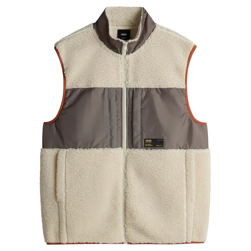 Vans Trevor Sherpa Full Zip Vest – Oatmeal / Bungee Cord