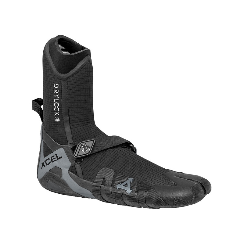 Xcel Drylock Split Toe 5mm Booties-Black/Grey