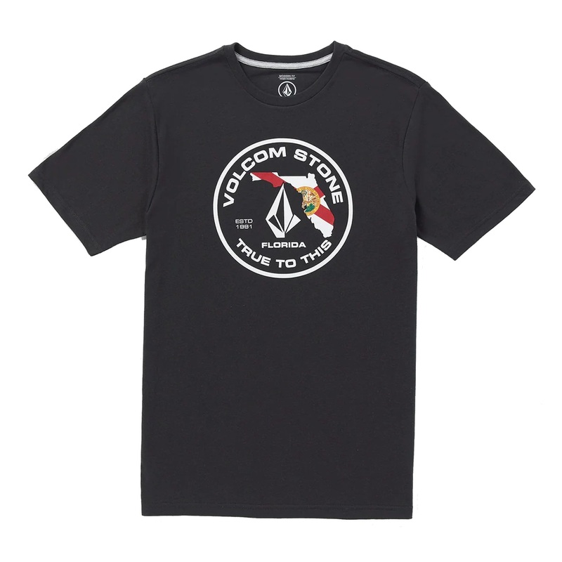 Volcom Florida Flag Men’s S/S T-Shirt – Black