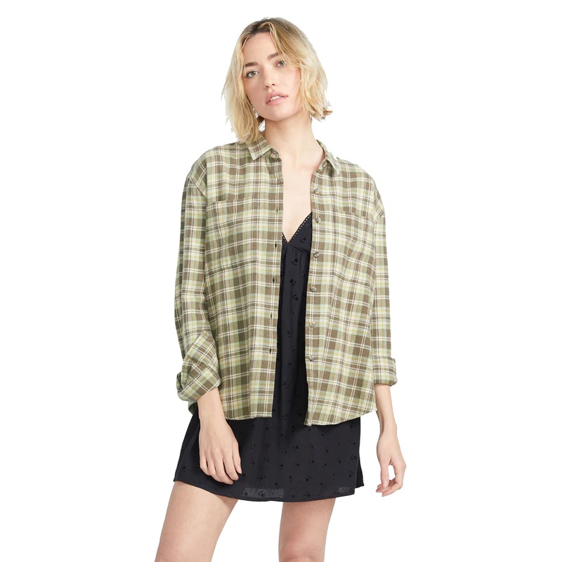 Volcom Plaid To Meet U 2 Women’s Flannel – Army