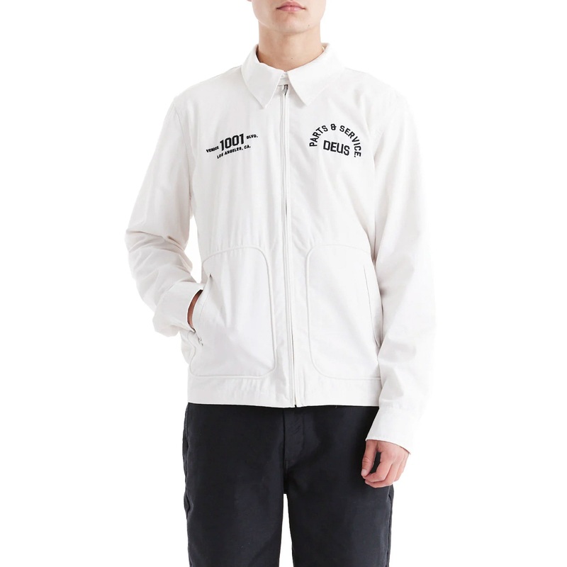 DEUS – TELLER DRIZZLER JACKET – VINTAGE WHITE
