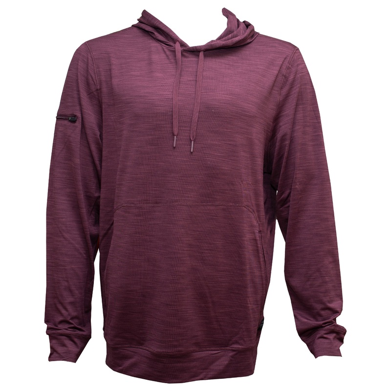 Surf Station Helm Athletic Men’s L/S Hoodie – Heather Maroon