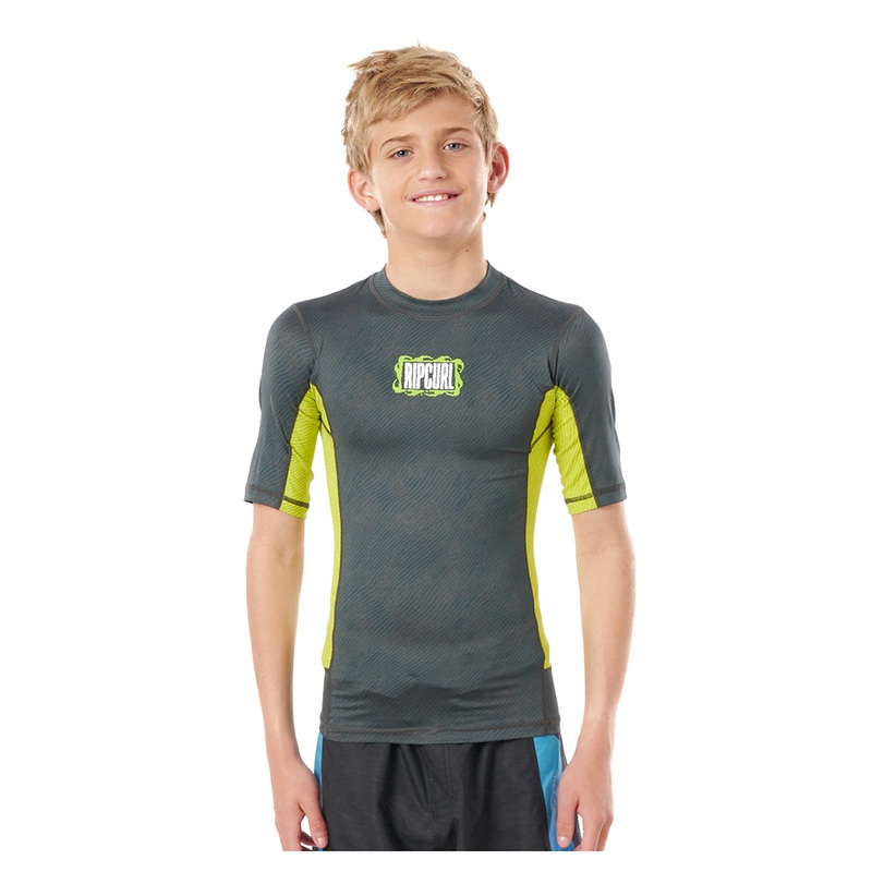 Rip Curl Boy’s Mind Short Sleeve UV Tee – Lime