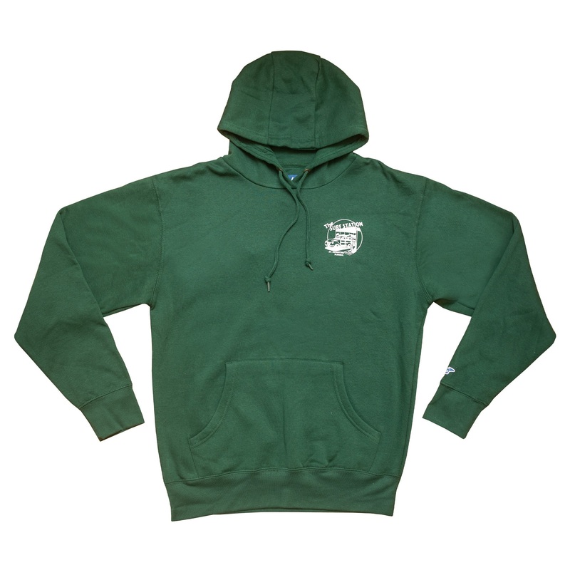 Surf Station Circle Woody Men’s Hoodie – Green