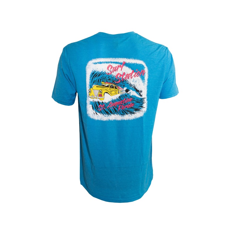 Surf Station Shooting Barrel Youth Boy’s S/S T-Shirt – Blue