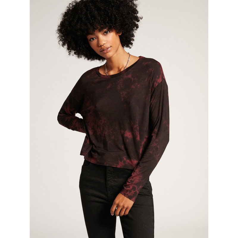 Volcom Be Easy Babe L/S Tee-Auburn