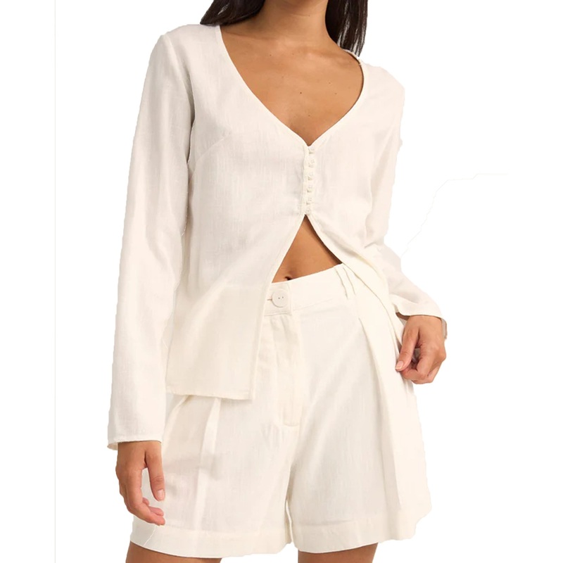 Rhythm Kayla Women’s L/S Top – White