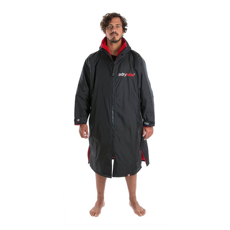 Dryrobe Advance Long Sleeve Changing Robe – Black/Red