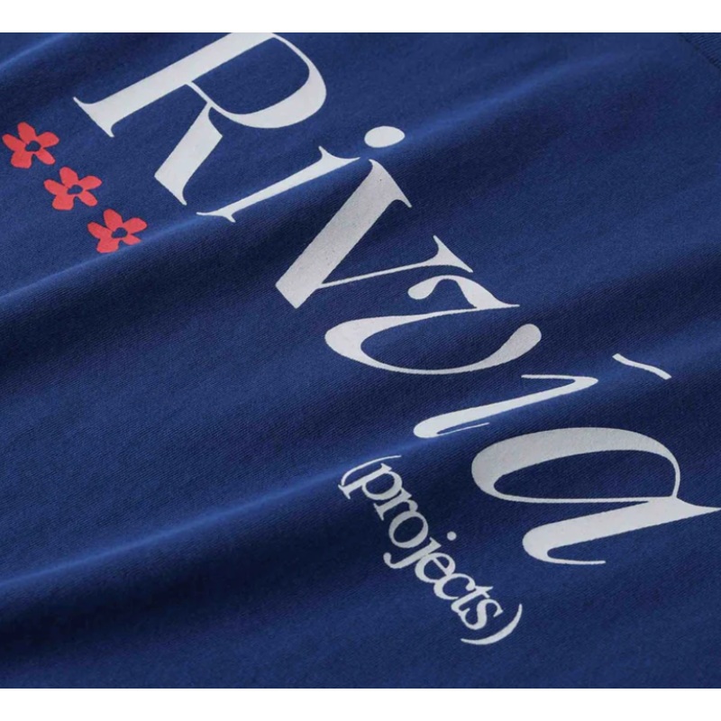 RIVVIA FLORAL REASON T-SHIRT : DEEP BLUE