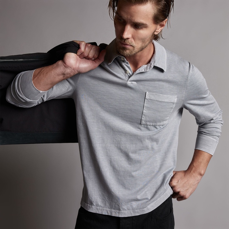 Sueded Jersey Rugby Polo – Breeze Pigment