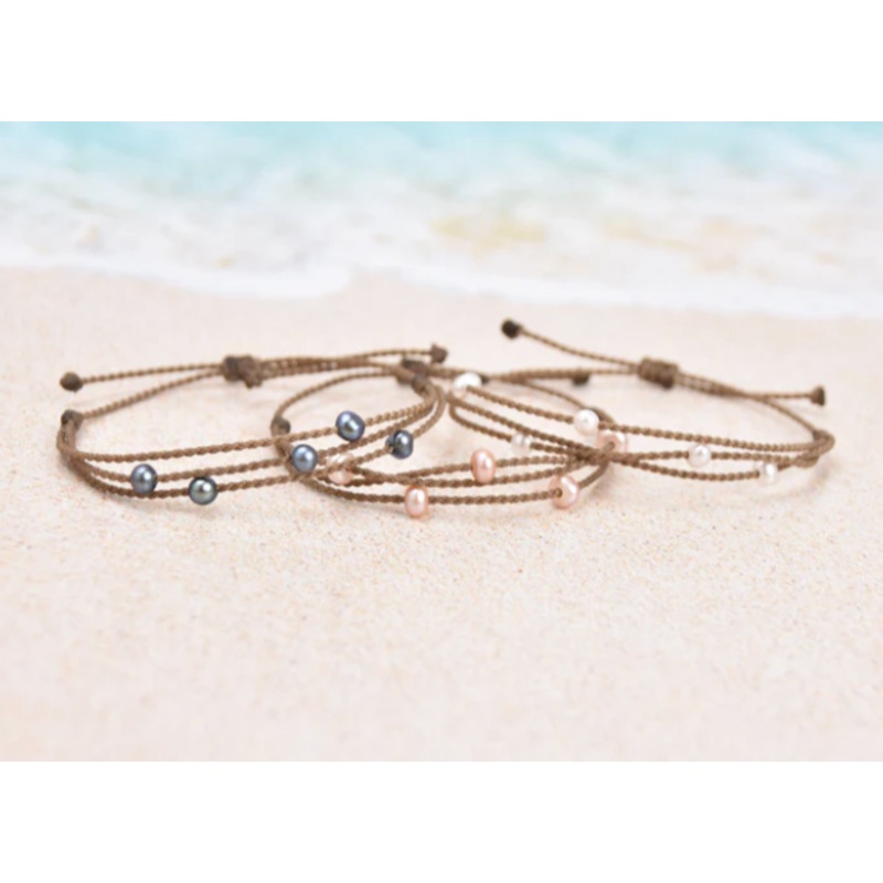 Tula Blue Pearl and Stone Riptide Bracelets