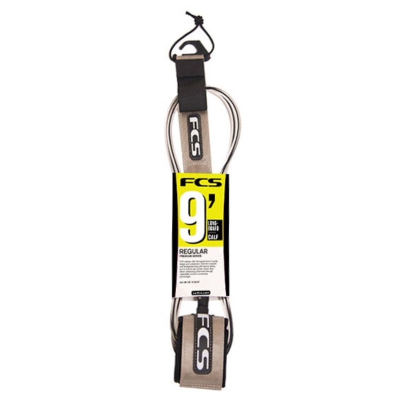 FCS 9ft Regular Calf Leash – Black Coaxial