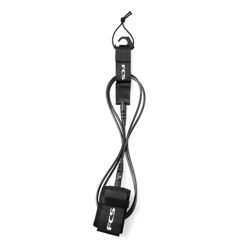 FCS Regular Leash-8′ x 7mm-Black