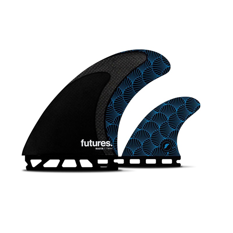 Futures Rasta 2+1 Twin Surfboard Fins – Large/Blue