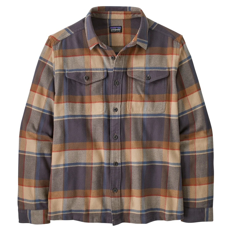 Patagonia Men’s Fjord Flannel Shirt – Sunrise Ridge/Forge Grey