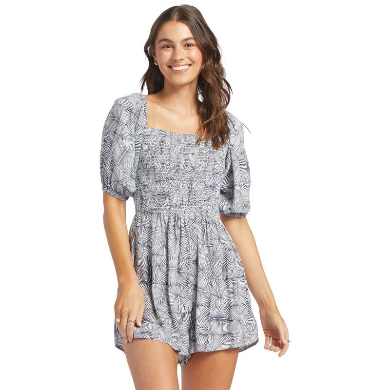 Roxy Barefoot Babe Romper-Mood Indigo Always Wild Big