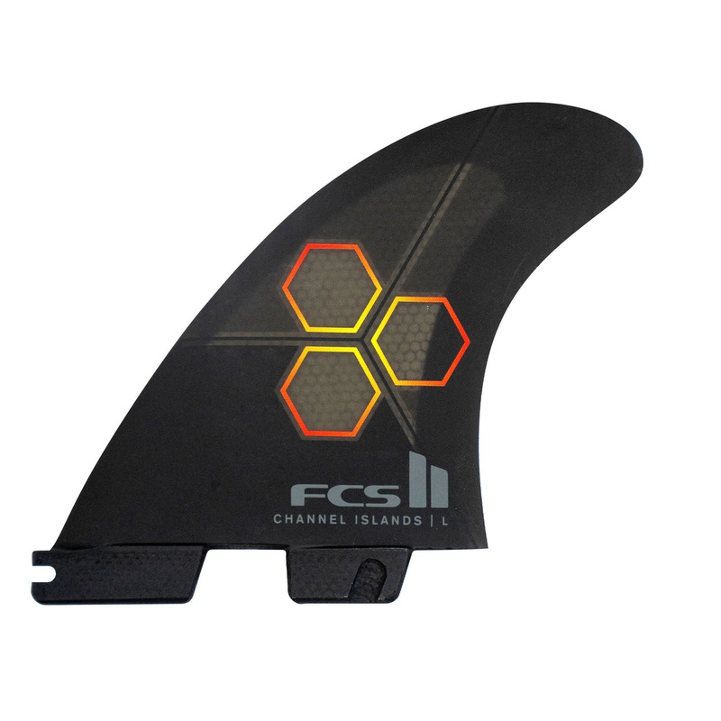 FCS II CI PC Tri/Quad Fin Set-Black/Flame