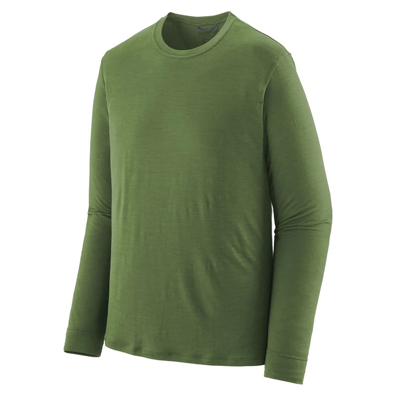 Patagonia Men’s Long Sleeved Capilene Cool Merino Blend Shirt – Terrain green