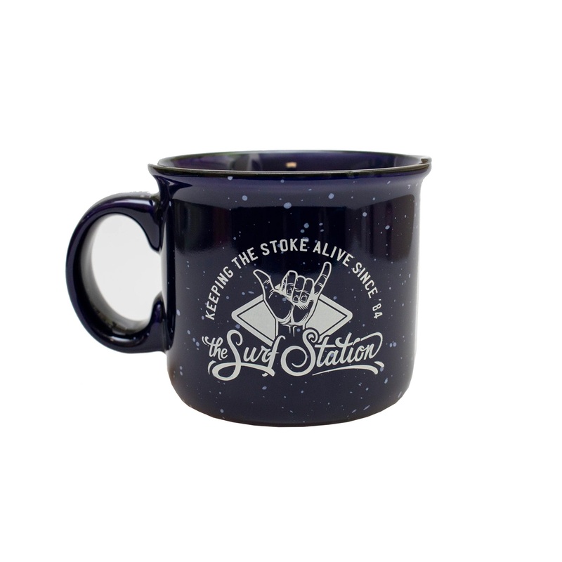 Surf Station x Ryan Leonardy Stoked 14oz Camper Mug – Navy