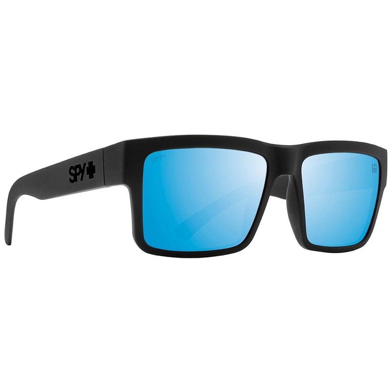 Spy Montana Men’s Sunglasses – Soft Matte Black/Happy Boost Ice Blue Mirror Polarized