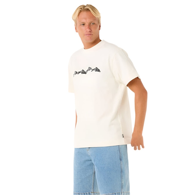 Rip Curl Raw Energy Dolphin T-Shirt Bone