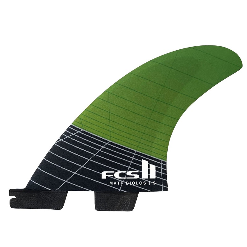 FCS II Lost MB Performance Core Carbon Tri Surfboard Fins – Small/Green