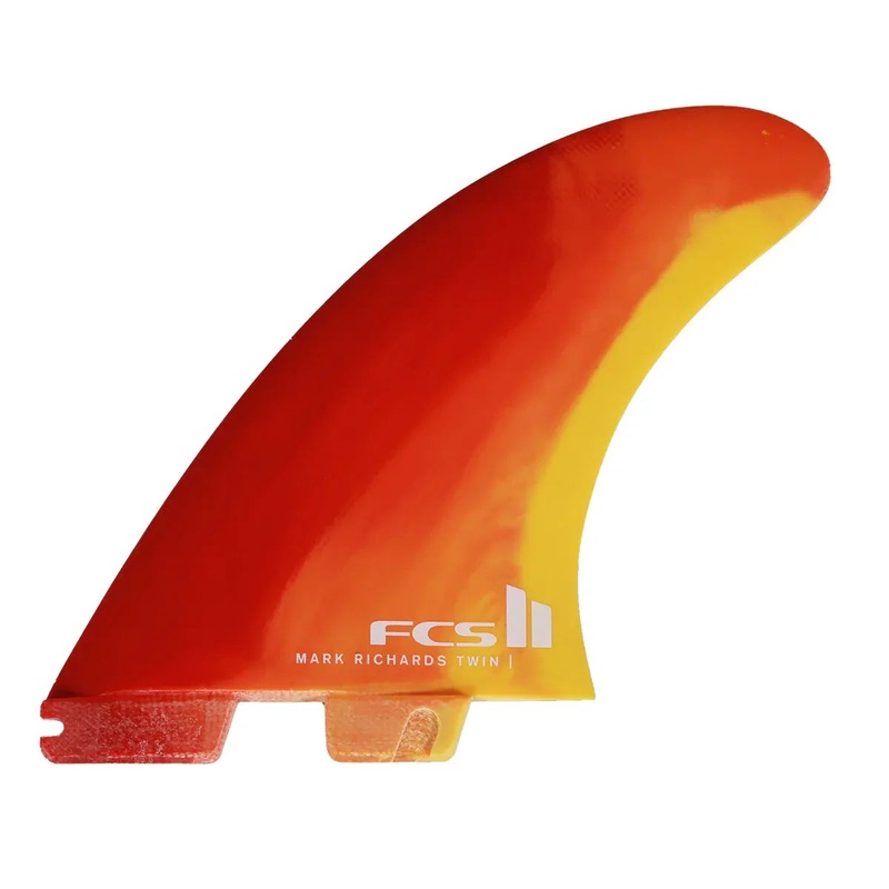 FCS II Mark Richards PC Twin + Stabiliser Fin Set – Sunset Swirl