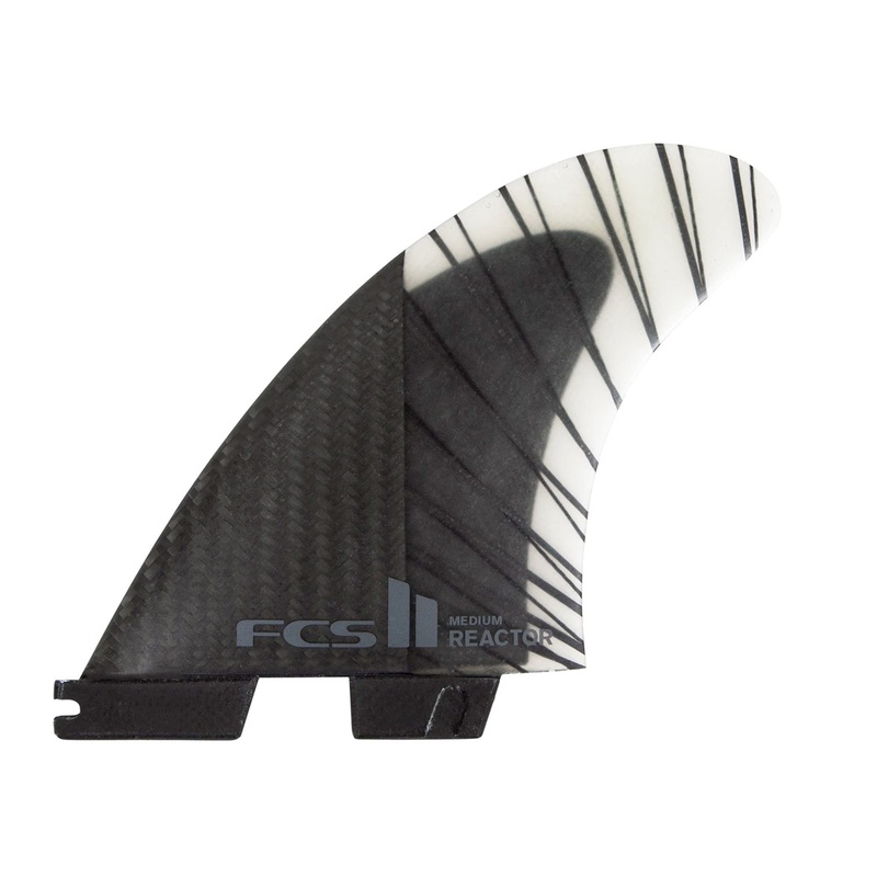 FCS II Reactor Performance Core Carbon Tri Surfboard Fins – Large/Charcoal