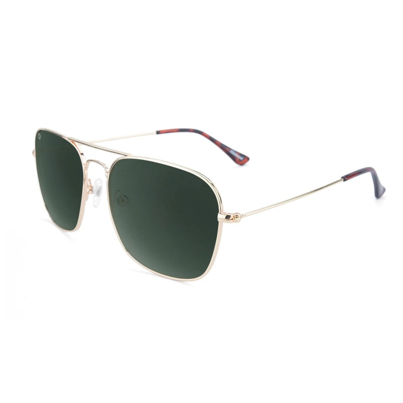 Knockaround Mount Evans Men’s Sunglasses – Gold/Aviator Green Polarized