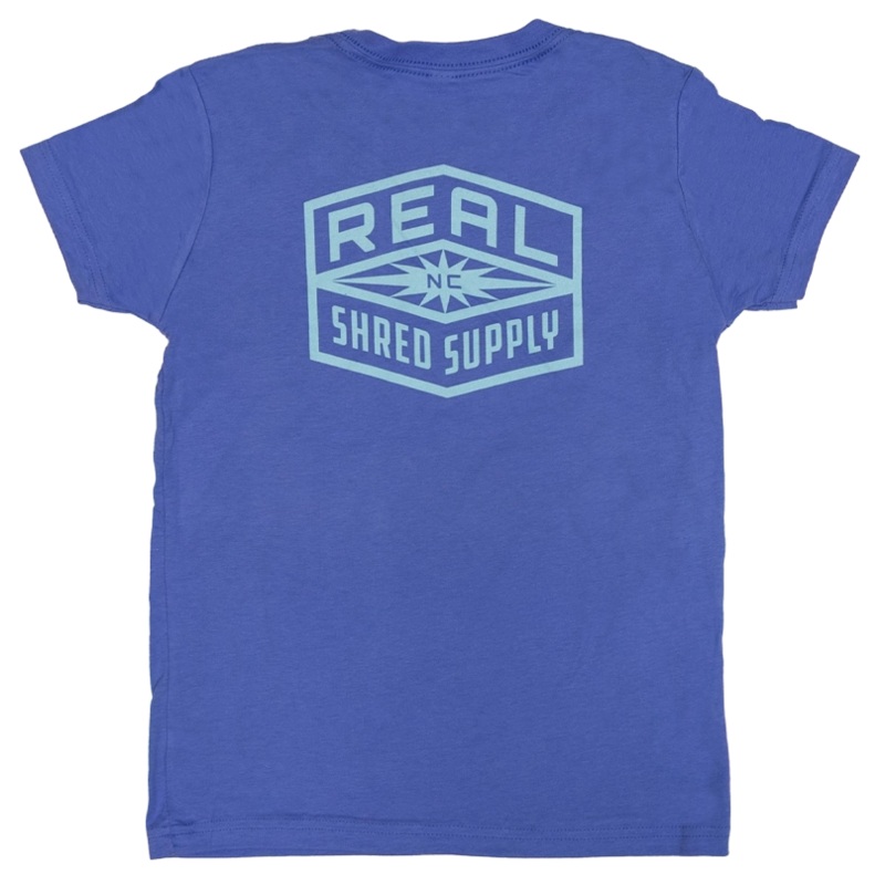 REAL Youth Shred Supply Tee-Columbia Blue