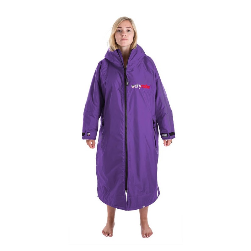 Dryrobe Advance Long Sleeve Changing Robe – Purple/Grey