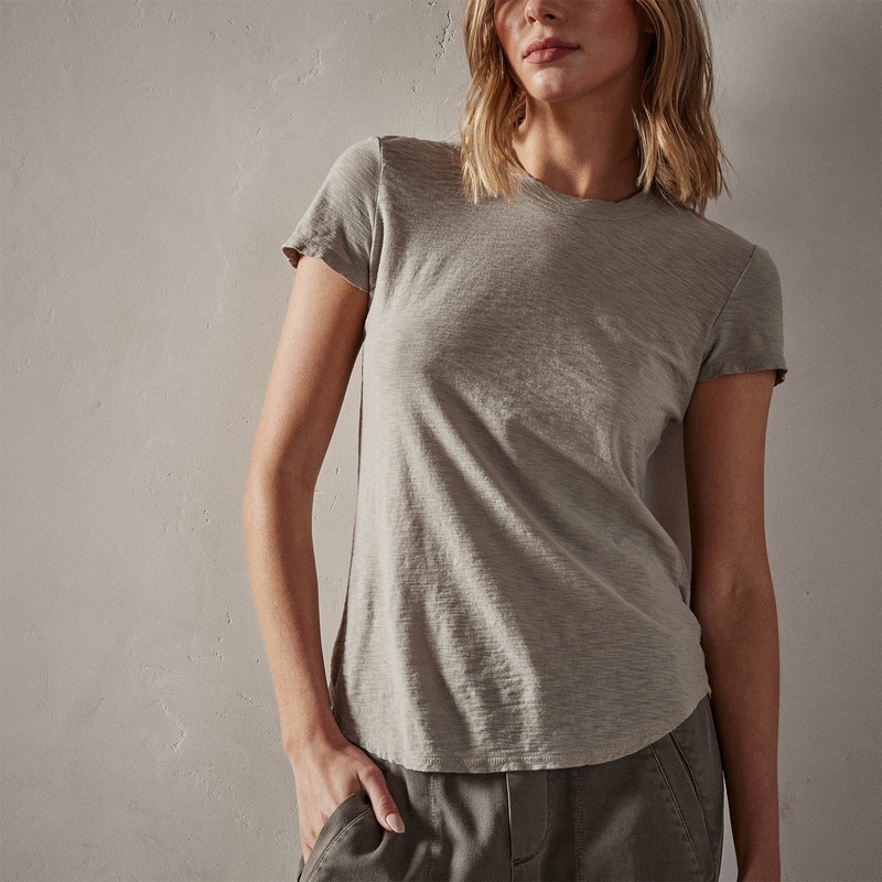 Sheer Slub Crew Neck Tee – Silt