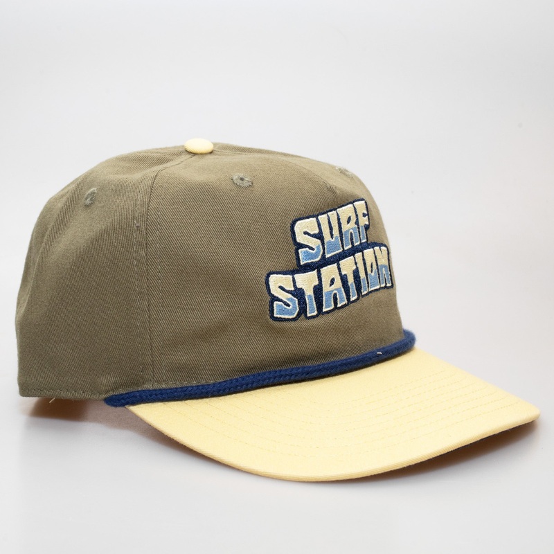 Surf Station Sea Level Men’s Hat – Army Green/Yellow