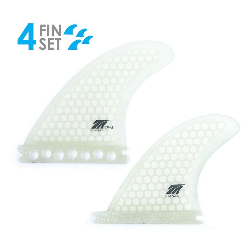 True Ames Timmy Patterson Quad Futures Surfboard Fins – Clear Hexcore