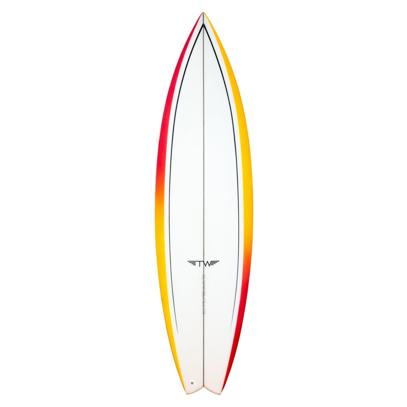 Tyler Warren | Thruster Fish 6’0″ Clear Gradient Surfboard