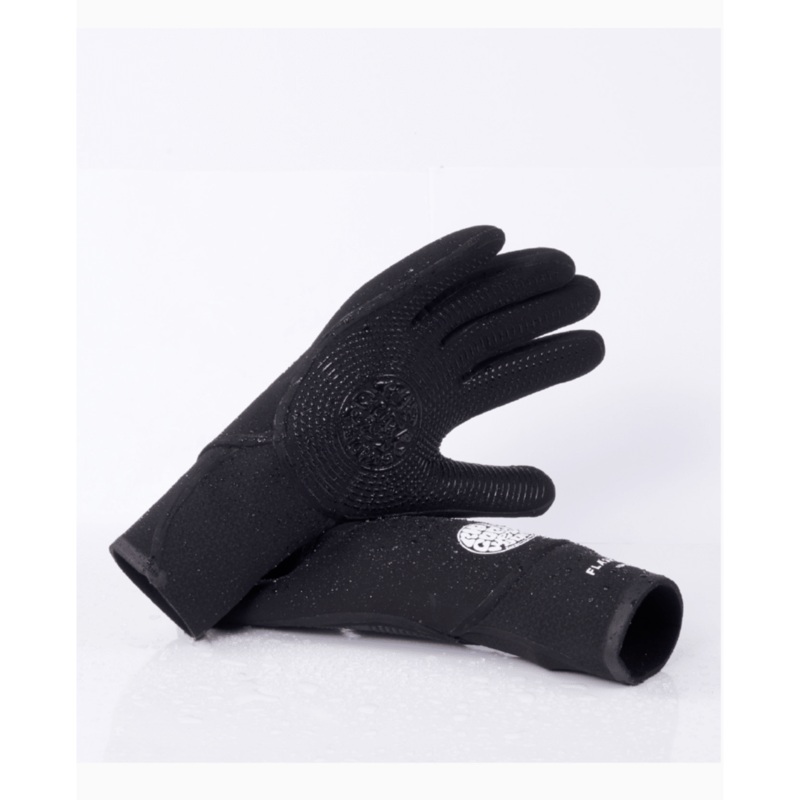 Rip Curl Flashbomb 3/2 5 Finger Gloves-Black