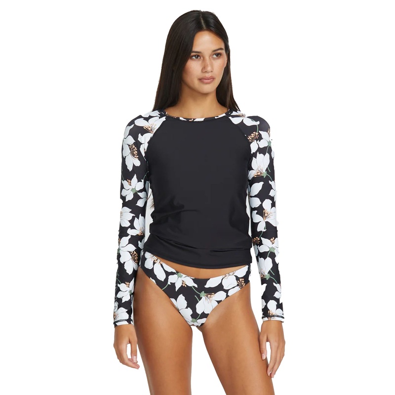 Volcom Midnight Lily Women’s L/S Rashguard – Black