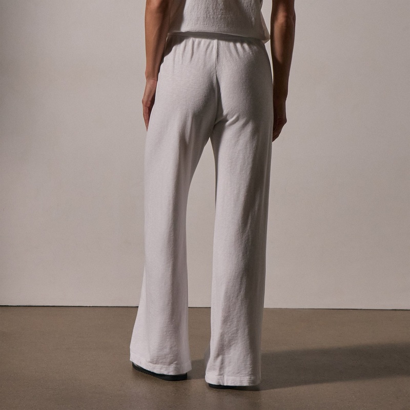 Wide Leg Sweatpant – White